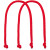 Ручки Corda для пакета M, ярко-красные (алые)