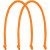 Ручки Corda для пакета M, оранжевый неон